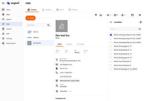 CRM - Company Location - Edit