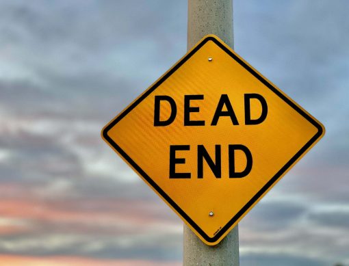 Dead end road sign cam be used for many different reasons for stock photography